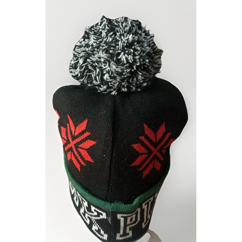 VICTORIA'S SECRET "PINK" RED SNOWFLAKE POM POM BEANIE WARM WINTER HAT~ADULT~ - Picture 3 of 8